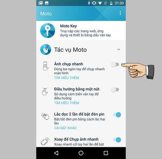 Kích hoạt tính năng